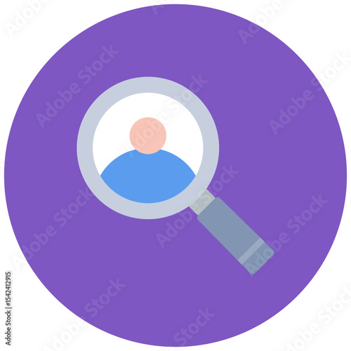 Recruiter icon vector image. Can be used for Hiring Process.