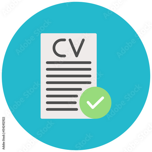 Resume icon vector image. Can be used for Hiring Process.