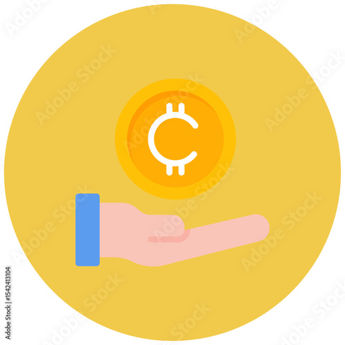 Cryptocurrency icon vector image. Can be used for Digital Disruption.