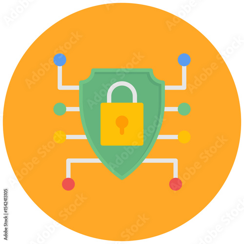 Cybersecurity icon vector image. Can be used for Digital Disruption.