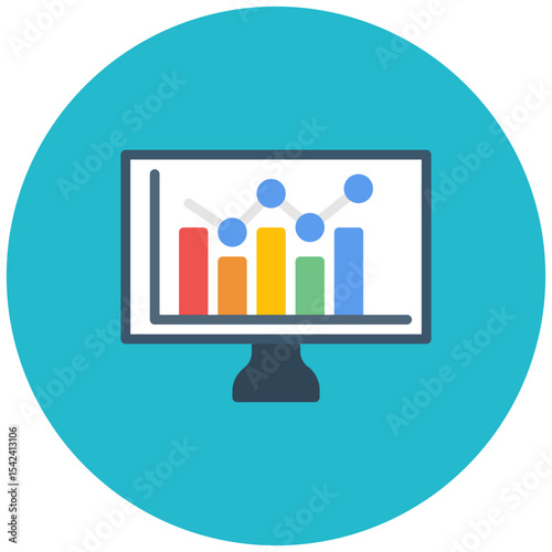Data Analytics icon vector image. Can be used for Digital Disruption.