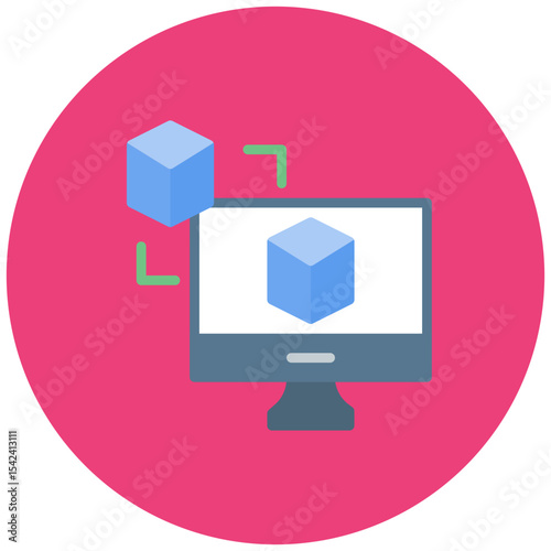 Digital Twin icon vector image. Can be used for Digital Disruption.