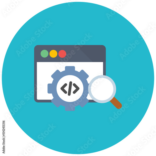 Code Coverage icon vector image. Can be used for Software Testing.