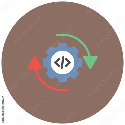 Continuous Integration icon vector image. Can be used for Software Testing.