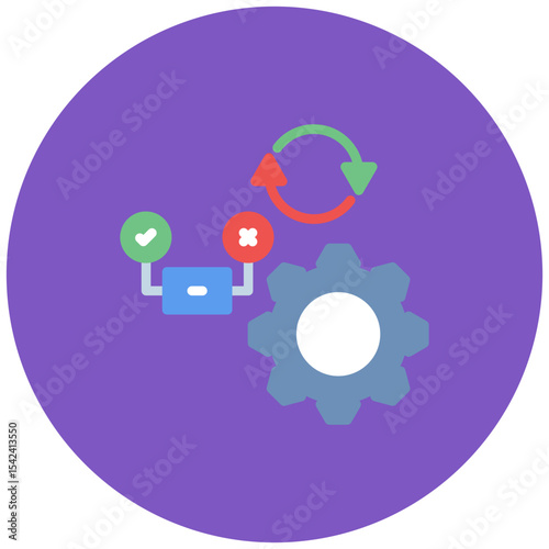Test Cycle icon vector image. Can be used for Software Testing.