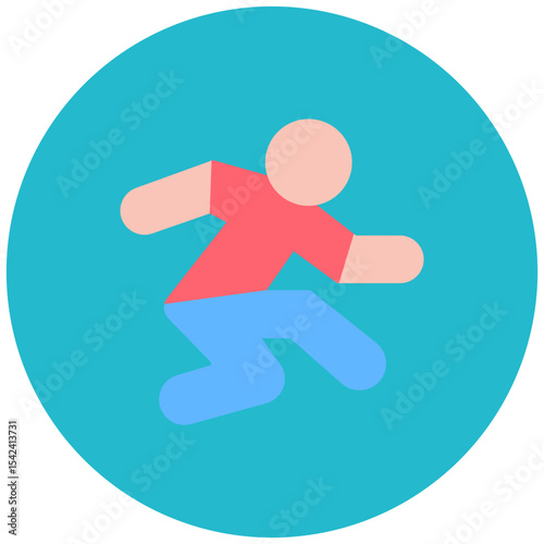 Long Jump icon vector image. Can be used for Track and Field.