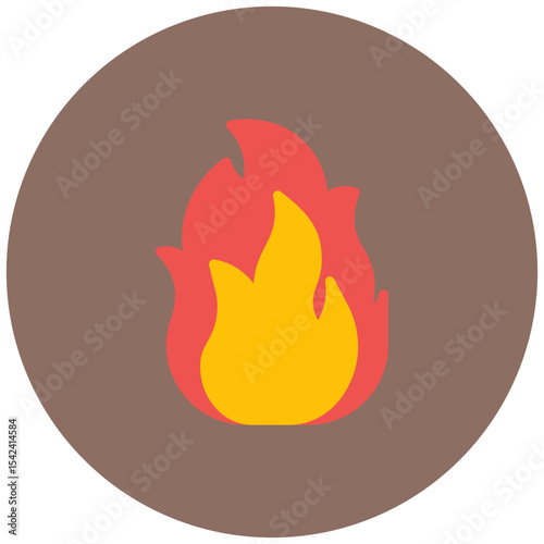 Flame icon vector image. Can be used for Skin Burns.