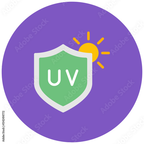 UV Protection icon vector image. Can be used for Skin Burns.