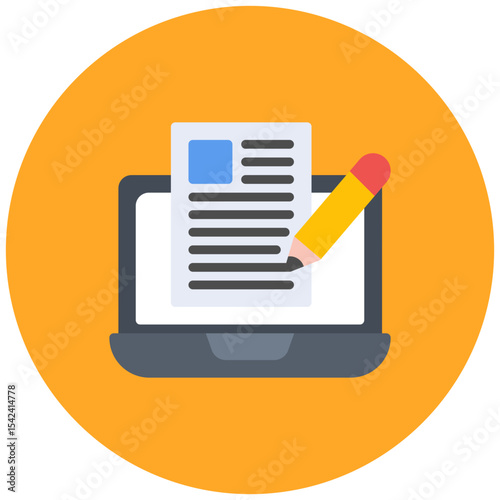 Blogger icon vector image. Can be used for Press Freedom Day.
