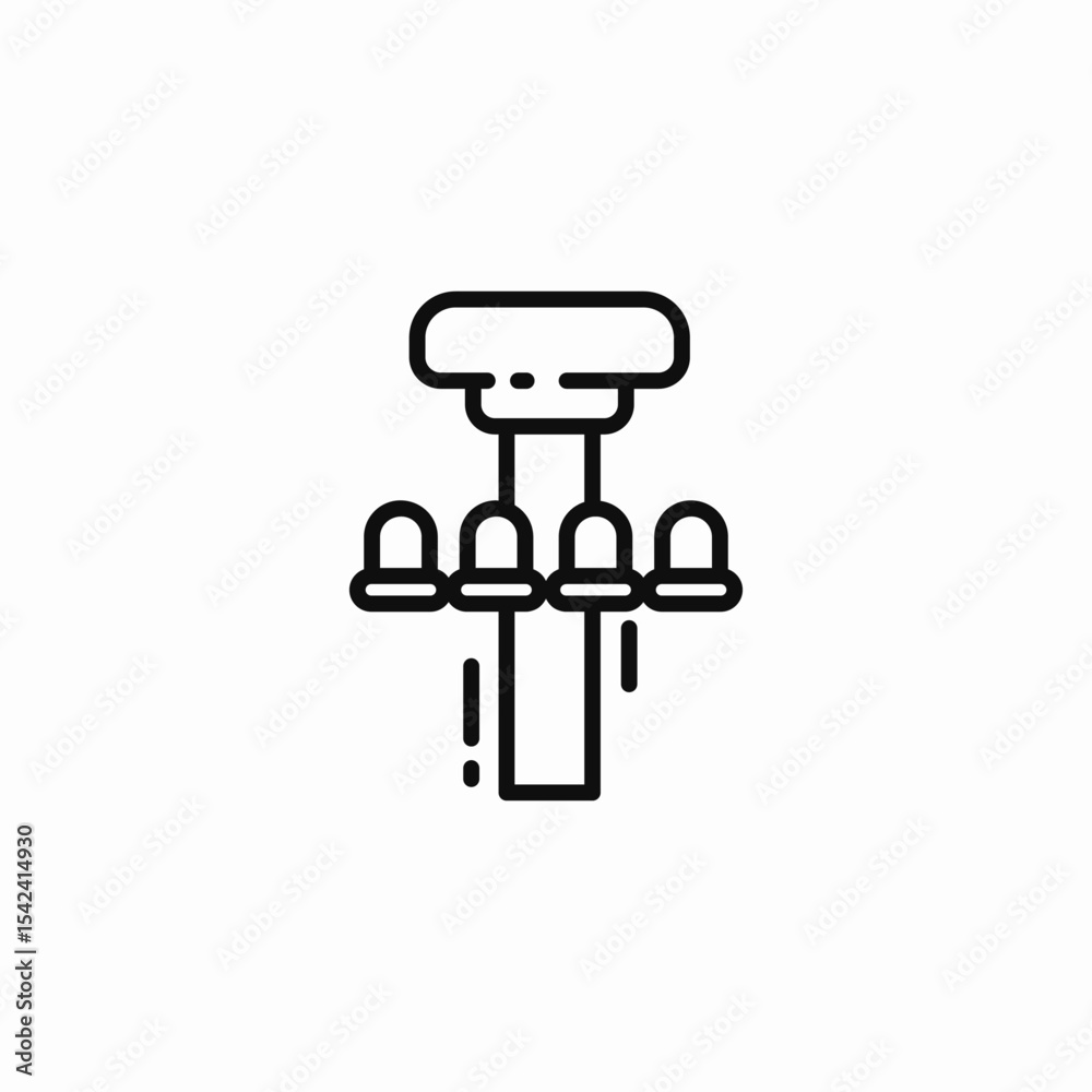 carnival ride swing icon sign vector carnival ride swing icon sign vector