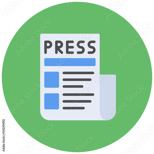 Press Release icon vector image. Can be used for Press Freedom Day.