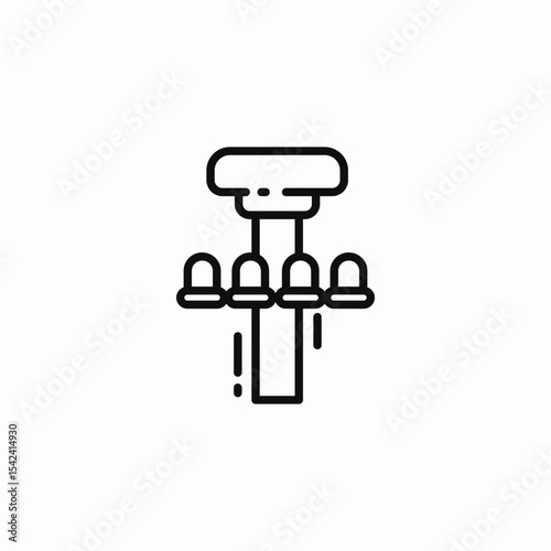 carnival ride swing icon sign vector