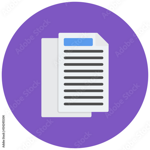 Paper icon vector image. Can be used for Raw Metrial.