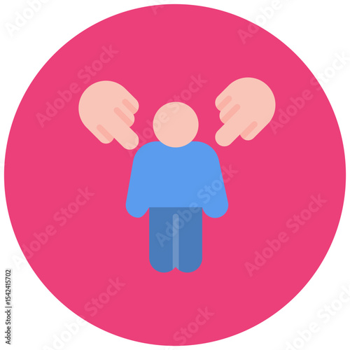 Prejudice icon vector image. Can be used for Bullying in Society.
