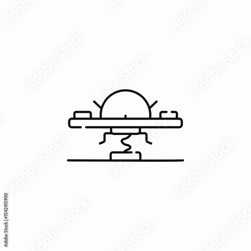 robotic surgery system icon sign vector