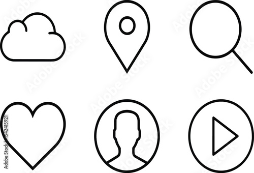 Essential icons for daily use, tools, and universal design elements.