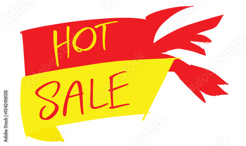Hot sale red yellow orange color message tag box discount retail deal offer hot sale buy sell customer special hot sale promotion business message tag card sticker store retail shopping red yellow 