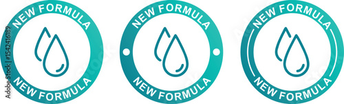 New Formula Icon Label – Updated Product Sticker Stamp Vector