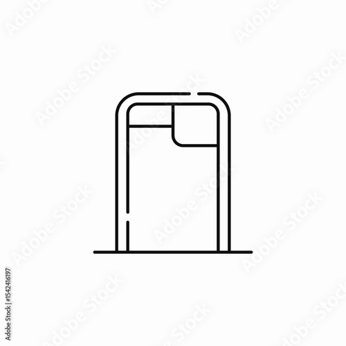 top view bed icon sign vector