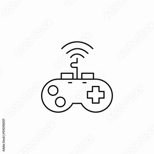 wireless game controller icon sign vector