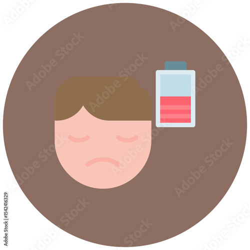 Fatigue icon vector image. Can be used for Allergy Symptoms.
