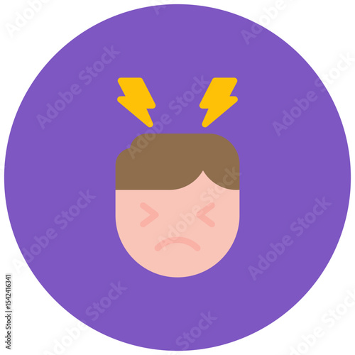 Headache icon vector image. Can be used for Allergy Symptoms.