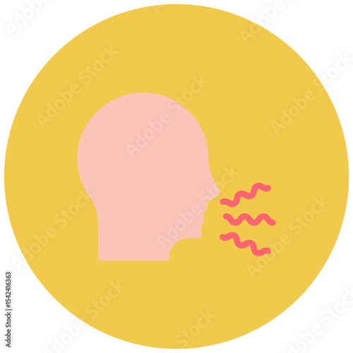Hoarseness icon vector image. Can be used for Allergy Symptoms.