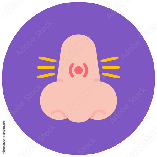 Nasal Congestion icon vector image. Can be used for Allergy Symptoms.