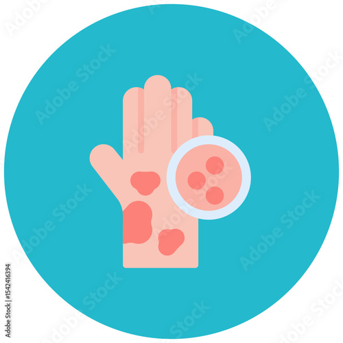 Rash icon vector image. Can be used for Allergy Symptoms.