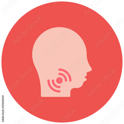 Throat Itching icon vector image. Can be used for Allergy Symptoms.