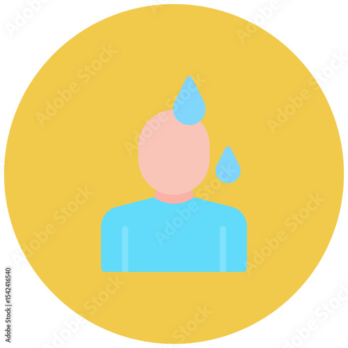 Sweating icon vector image. Can be used for Allergy Symptoms.