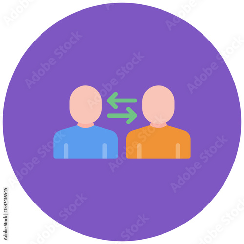 Acquaintance icon vector image. Can be used for Social Relationship.