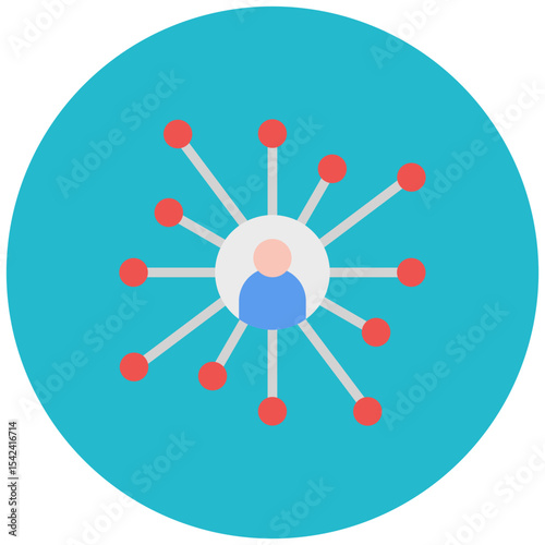 Network icon vector image. Can be used for Social Relationship.