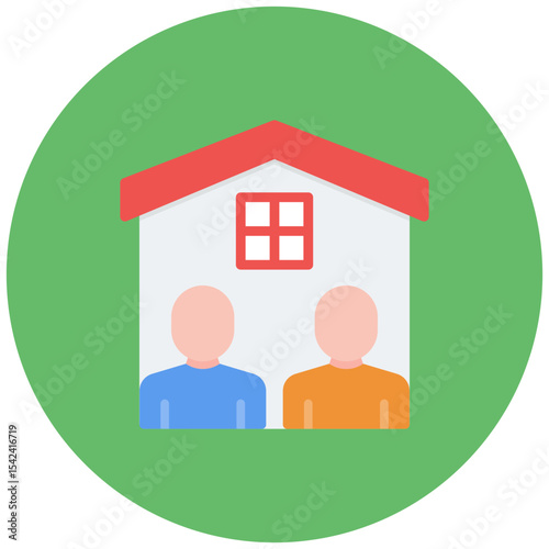 Roommates icon vector image. Can be used for Social Relationship.