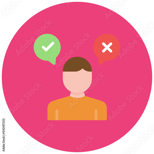 Decision Making icon vector image. Can be used for Market Research.