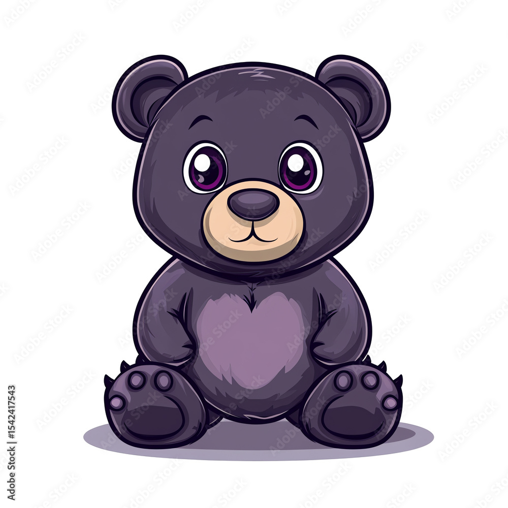 Cute Black Bear Cub Mascot Logo Cute Black Bear Cub Mascot Logo