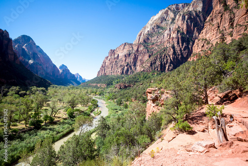 The Virgin River in Zion National Park, Utah photo