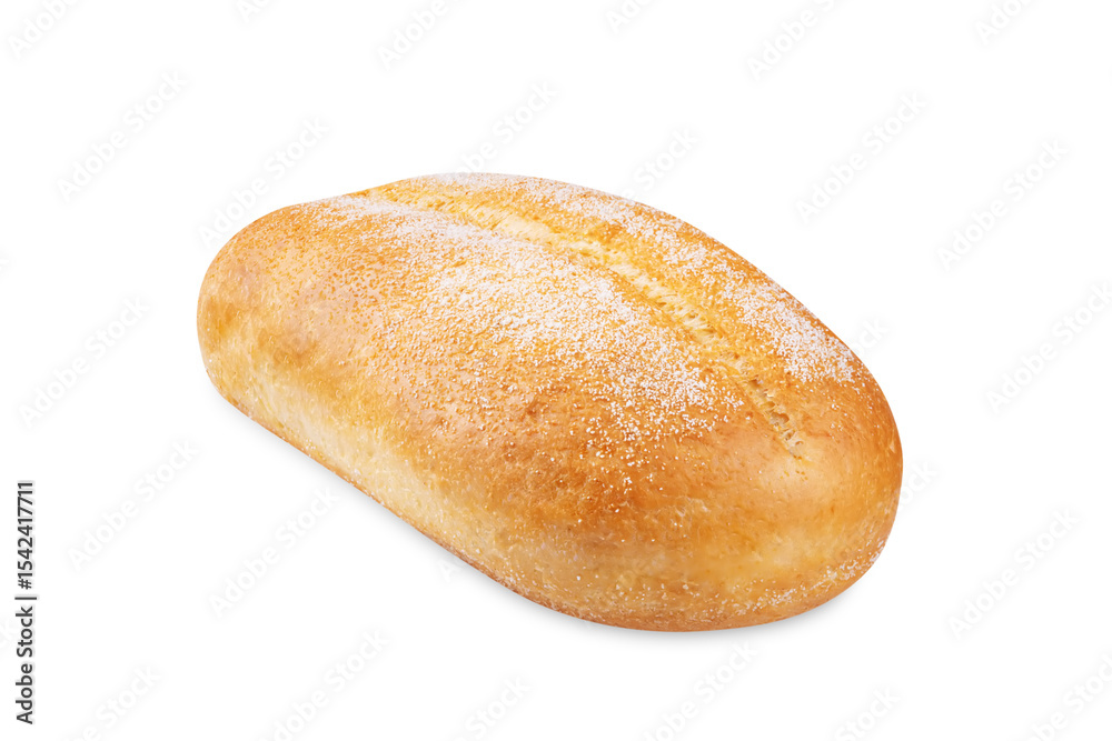 White bread on a white isolated background White bread on a white isolated background