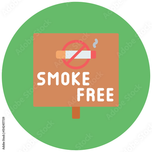Smoke Free Workplace icon vector image. Can be used for Smoking.