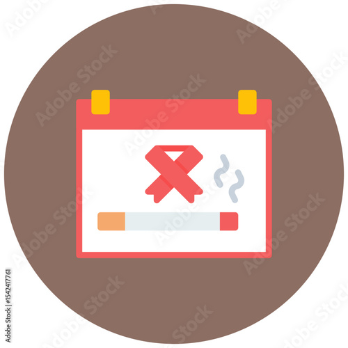 Smoking Awareness Month icon vector image. Can be used for Smoking.