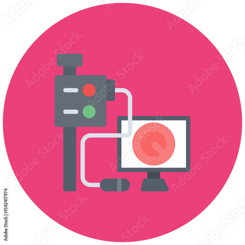 Colonoscopy icon vector image. Can be used for Medical Tests.