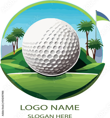 Golf clipart logo icon vector .