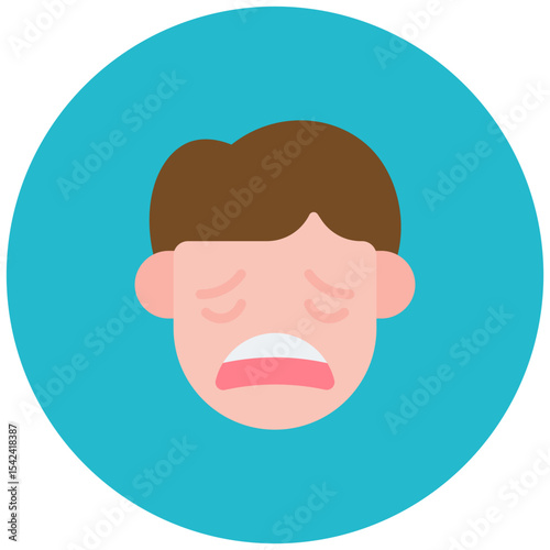Disappointed icon vector image. Can be used for Human Emotions.