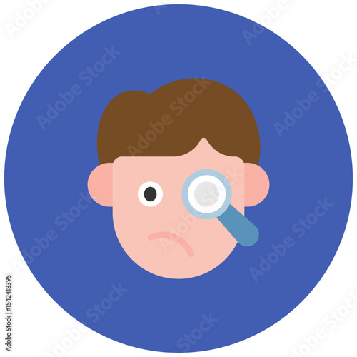 Inquisitive icon vector image. Can be used for Human Emotions.