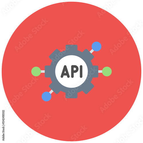 API icon vector image. Can be used for Data Science.