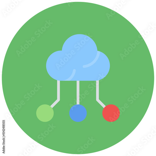 Cloud icon vector image. Can be used for Data Science.