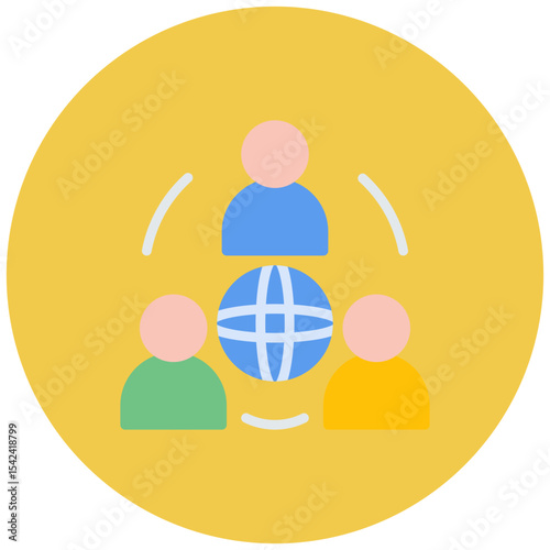 Collaboration icon vector image. Can be used for Data Science.