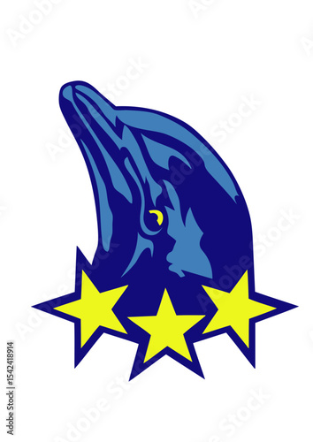 dauphin logo marin  etoile