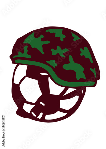 football casque militaire ballon logo club