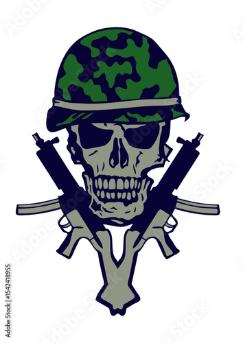 tete de mort mitraillette soft casque air arme revolver flingue militaire